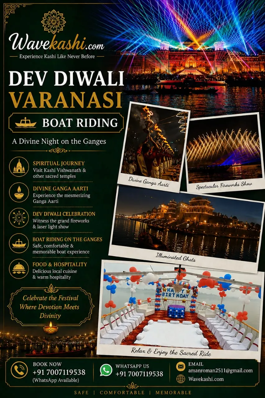 Dev Diwali celebration on the Ganga with decorated boats