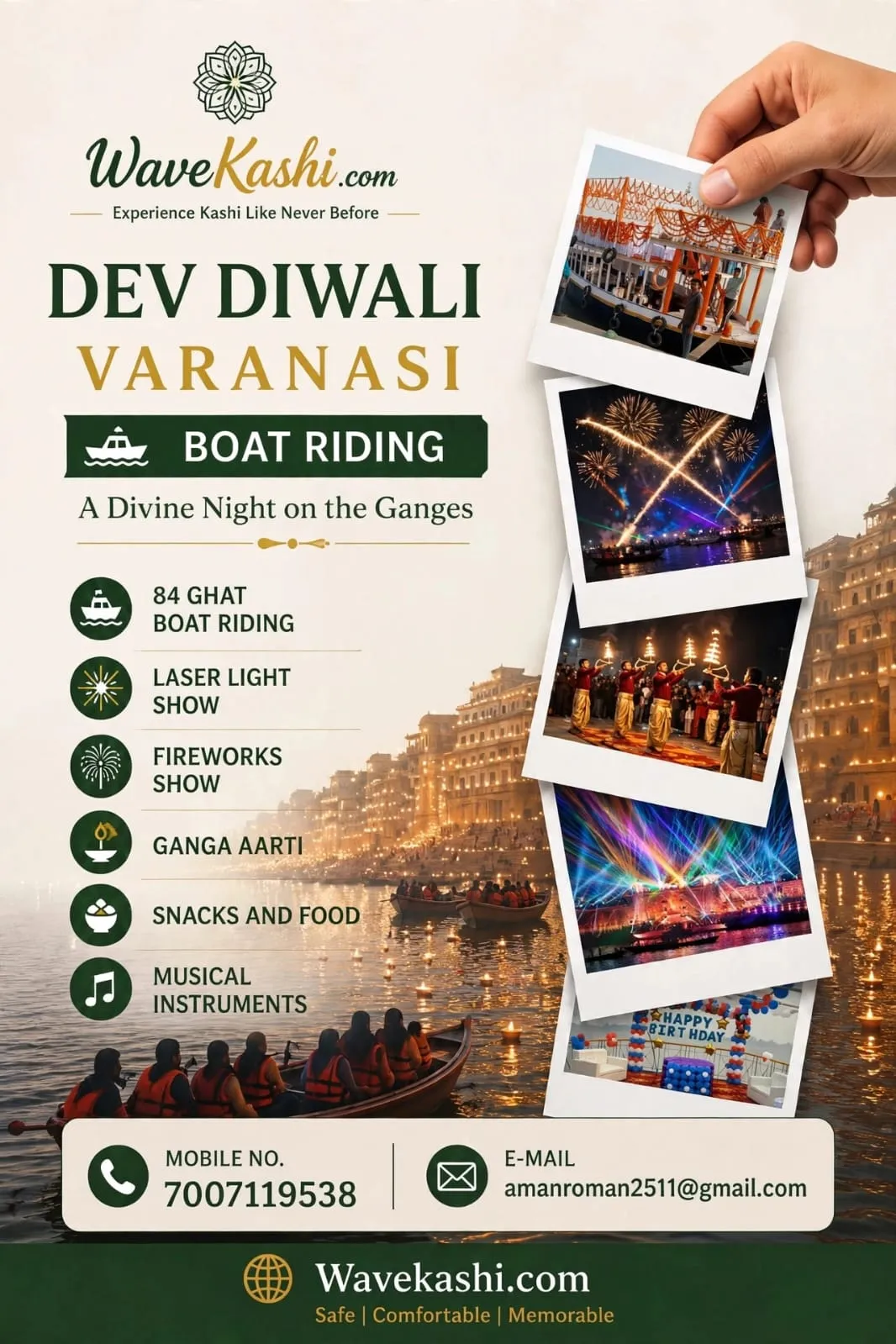 Dev Diwali ghats of Varanasi lit with diyas