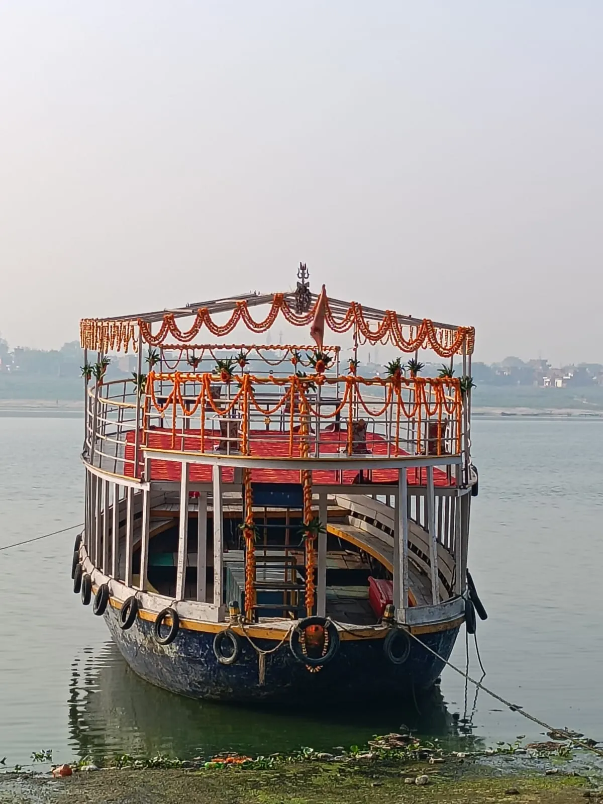 Decorated Ganga boat