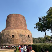 Sarnath stupa and monastery ruins